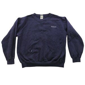 Carhartt Mens Sweatshirt Large Purple Crewneck Pullover Classic Thrashed AF